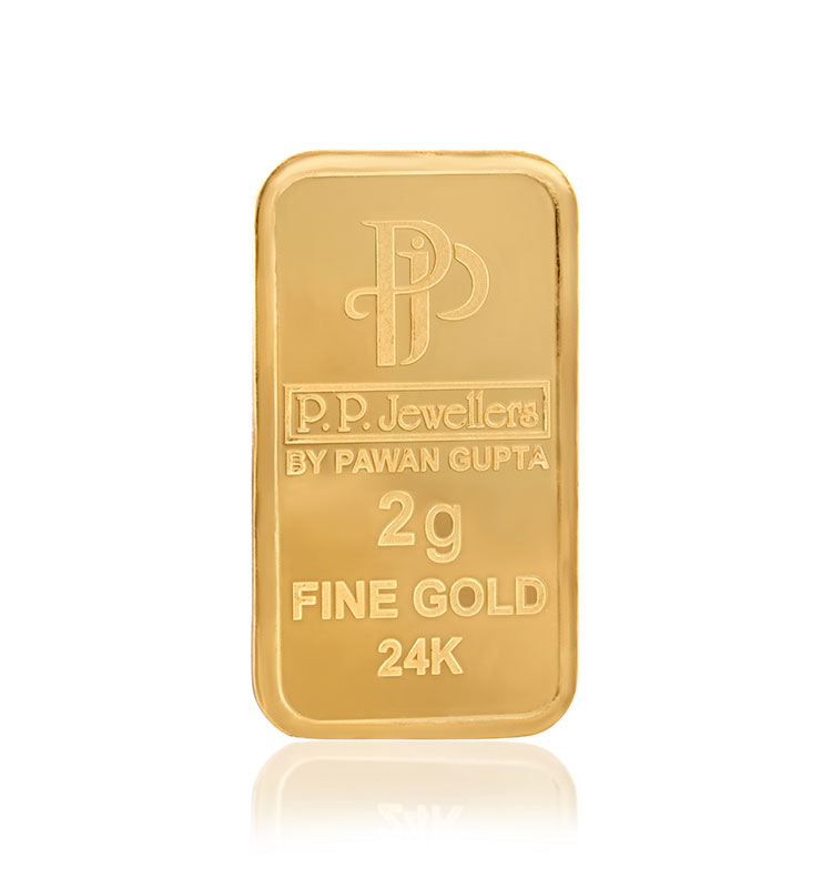 Best Seller 2 gm Bar P.P JEWELLERS BY PAWAN GUPTA .2gm FINE GOLD 24K